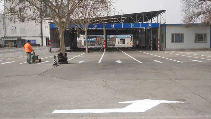 石景山检测场整体标线施工