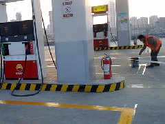 天津蓟县加油站划线施工