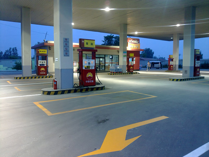 天津蓟县加油站划线施工